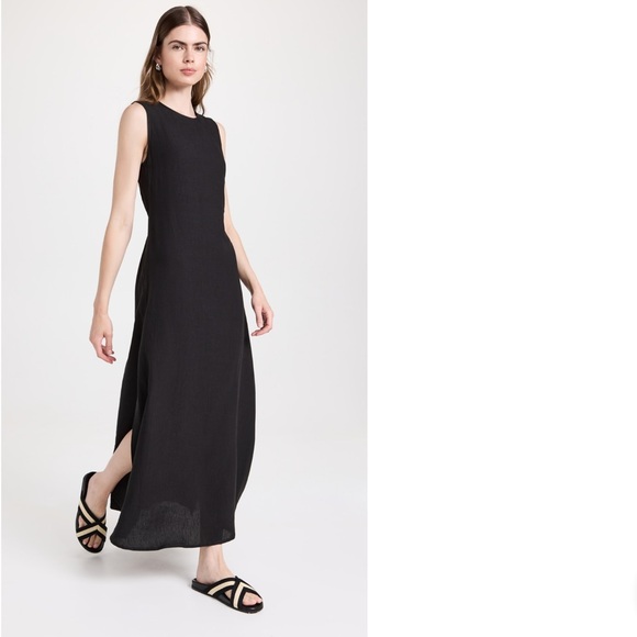 JENNI KAYNE BLACK/WHITE COTTON CROSS OVER SANDAL W/LEATHER INSOLE - NWT - Picture 6 of 8